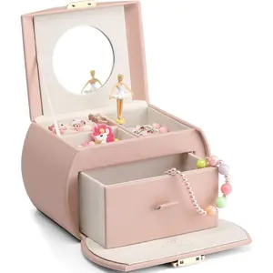 Musical  Box for Girls with Drawer,  Box with Ballerina and Stickers for Birthday Bedroom Decor, Valentines Day Gifts for Daughter Girls  -