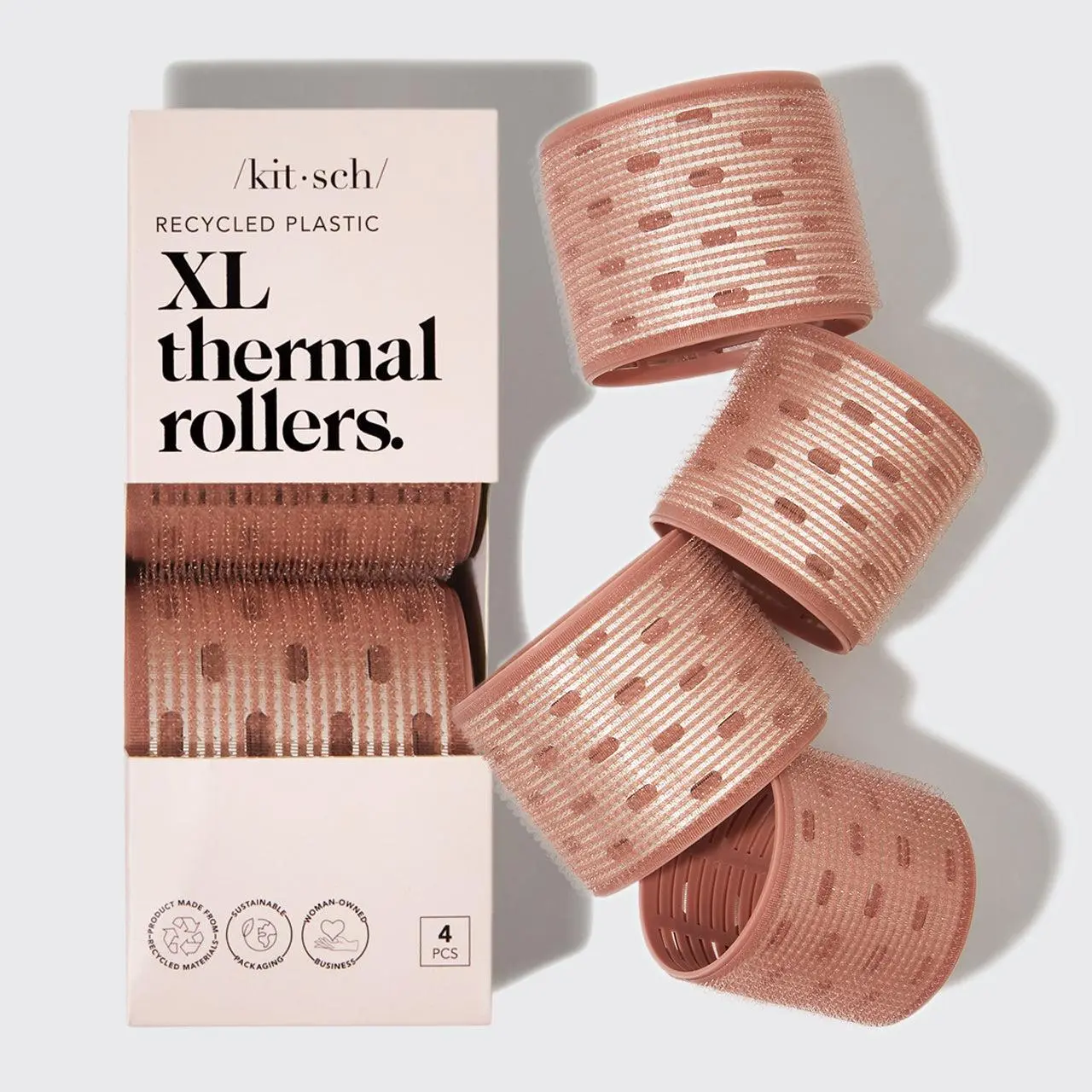 Kitsch XL Thermal Rollers 4pc Set - Terracotta Kitsch XL Thermal Rollers 4pc Set - Terracotta