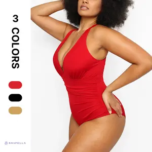 Shapellx Smart Sculpt Plunge Cutout Swimsuit Live