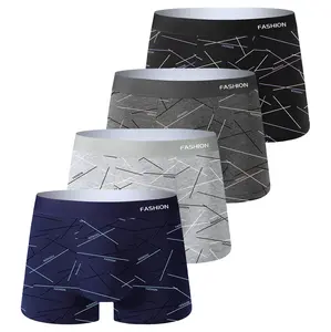 4 Pieces Men's Underwear Soft Comfortable Healthy Men's Boxer Briefs High Quality Trendy Fashion Casual Sports Men's Pants