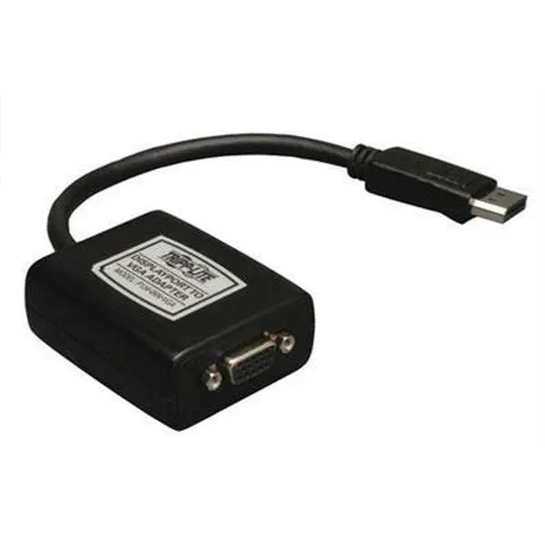Tripp Lite DisplayPort to VGA Adapter - 6-in Black Cable Accessory with Secure Plug, P137-06N-VGA PC Monitor Attachment for Cycling & Outdoor Leisure Use