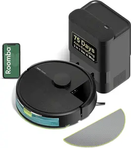 iRobot Roomba 104 2-in-1 Robotic Vacuum and Mop - 75-Day Self-Emptying, Intense Power-Lifting Suction, Multi-Floor Compatibility, Pet Hair Removal, LiDAR Smart Navigation Mapping, Hard Floor Mopping