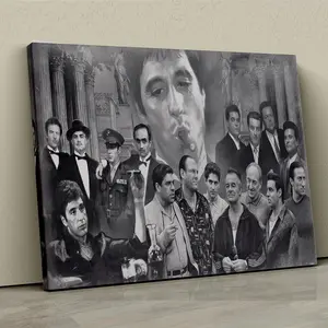 Gangster Family Scarface poster – Iconic Al Pacino Art for Fans of Classic Crime Films and Bold Wall Decor, Gangster Family Print Frames Glossy