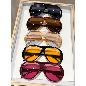 5-Pack Unisex Oversized Sunglasses, UV400 Protection Sun Shades, Trendy Versatile Eyewear for Daily Wear, Outdoor Travel, Beach & Casual Outfits summerwins