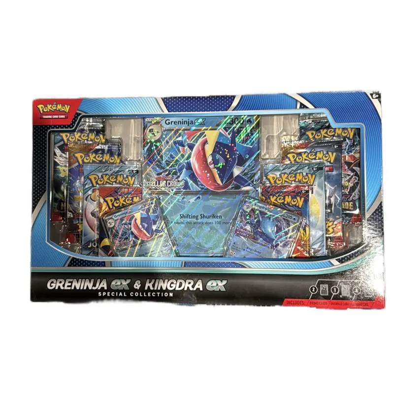 Pokemon TCG Greninja EX & Kingdra EX Special Collection Box with Foil Promo Cards Oversize Card and 8 Booster Packs