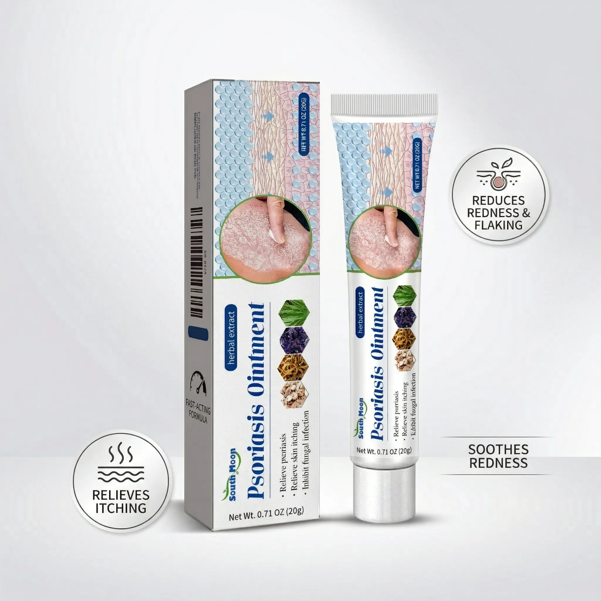 Fast-Acting Antifungal Ointment for Eczema Relief, Jock Itch & Ringworm, Healing Organic Base Formula for Adults, Alcohol-Free, 30g, Topical Soothing Ointment, Therapeutic, Ointment Cream, Fast Itch Relief