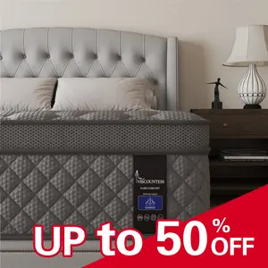 Twin Full Queen King Mattress, 10/ 12 inch  Hybrid Mattress with Gel Memory Foam and Individually Pocket Innerspring Euro Top Mattresses Medium Firm for Motion Isolation, Edge Support