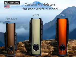 Clip & Carry Sheath for Olight ARKFELD Flashlight - Made in USA (flashlight not included)