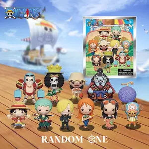 1PC One Piece Officially Licensed Blind Box 3D Cartoon Anime Characters Luffy RoronoaZoro Nami Mystery Bulk Surprise Cute Keychain Random Character Image Fashion Trend Collectible Key Ring Car Keys Backpack Hanging Creative Room Decorations Christmas