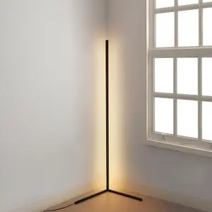 RGBCW LED Corner Floor Lamp, Minimalist Dimmable Party Mood Light, 57" Standing Tall Lamp, 3000K-6000K Warm White Light, for Living Room Bedroom Home Office Party Gaming Room, Perfect Christmas Gift, for Halloween Christmas New Year Decor
