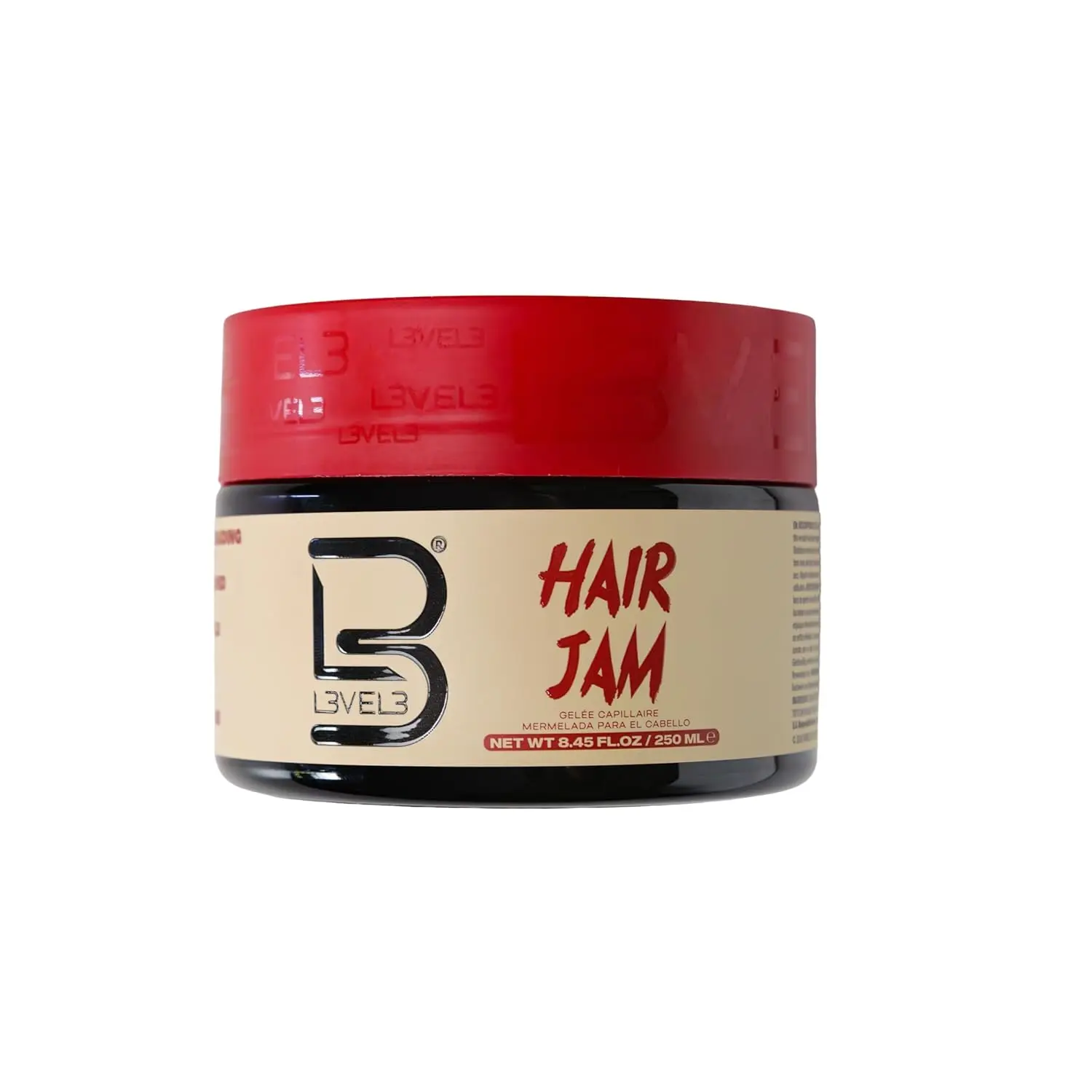 L3 Level 3 Hair Braiding Jam - Haircare Product for All Hair Types, Long Lasting Moisture Lock, Smooth Frizz Control Braid Gel While Styling, Flawless, Anti-Frizz, Clean Part, Unisex, Fresh, Long Hold, Zero Flake