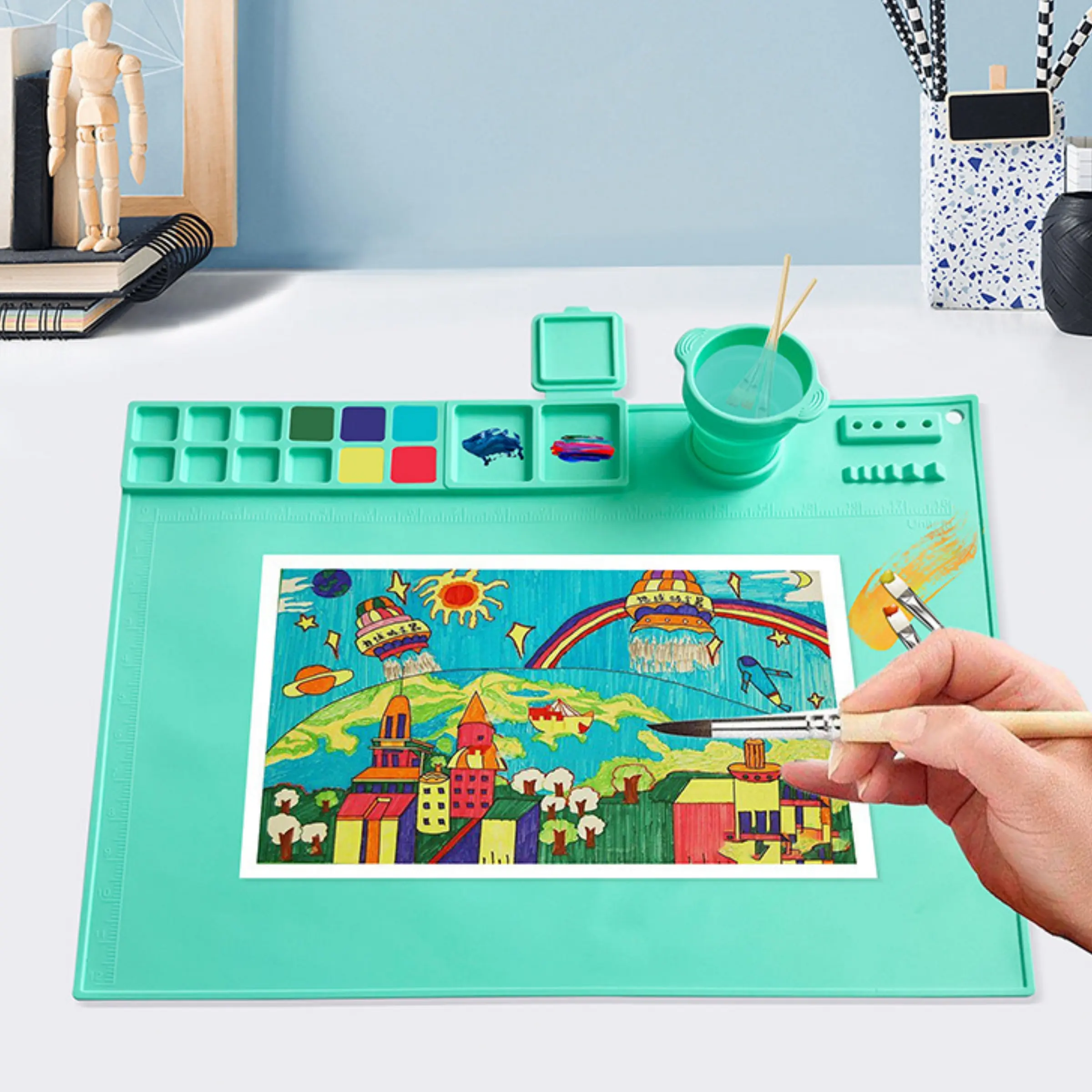Multifunctional Drawing Pad, Graffiti Oil Painting Board, Art Supplies, Erasable Washable Color Palette, Silicone Paint Mat, Multipurpose Art Supplies, Artist Supplies, Art Materials