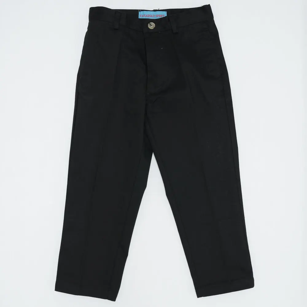 Classic Chino Pants - Black Elastic Men's Trouser, Classic Style, Suitable for Various Occasions