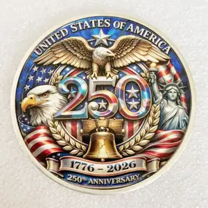 2pcs The 250th anniversary of American Independence Day souvenir coin collection