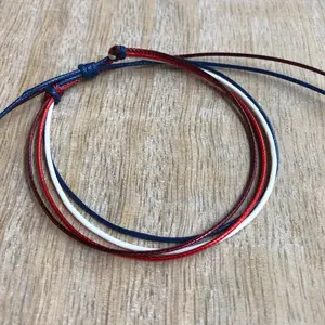 Surfside Red White and Blue Strings Anklet