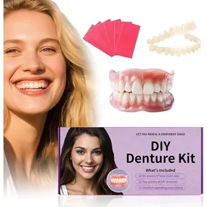 at-Home DIY Denture Kit: Full Set of Upper & Lower False Teeth for DIY Smile Transformation-ZZ6