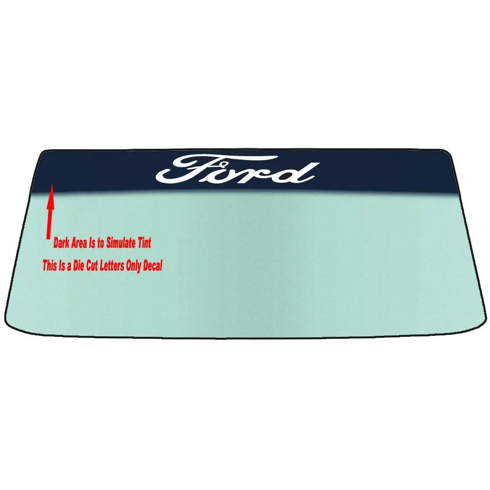 Fits FORD Vehicle Custom Windshield Banner Graphic Die Cut Decal - Vinyl Application Tool Included