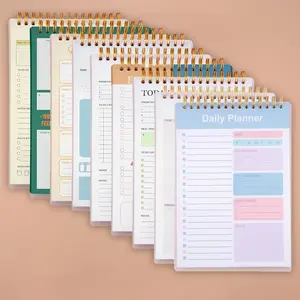 Daily Planner Notepad Set – Planner Notebook, 9 Styles, Undated To Do List Organizer with Meal Tracker, Habit Tracker, and Gratitude Journal – Spiral Bound Desk Pad for Office, School, Work, Personal Productivity