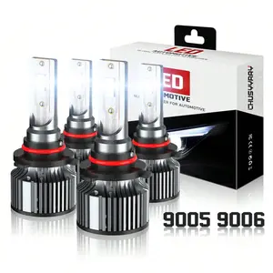 4PCS/6PCS LED Headlight Bulbs Kit 120000LM 6000K Cool White, 9005+H11/ 9005+9006+H11 Multi-Fit, High Low Beam, 10X Brightness Visibility, Aluminum Body, Battery-Free, Plug & Play, IP68 Waterproof, Car Headlight Upgrade