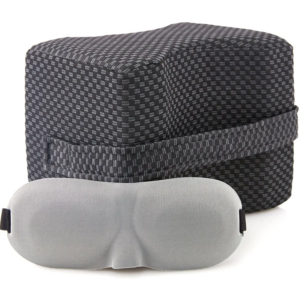 Leg and Knee Spacer Memory Foam Pillow W/Strap + Eye Mask