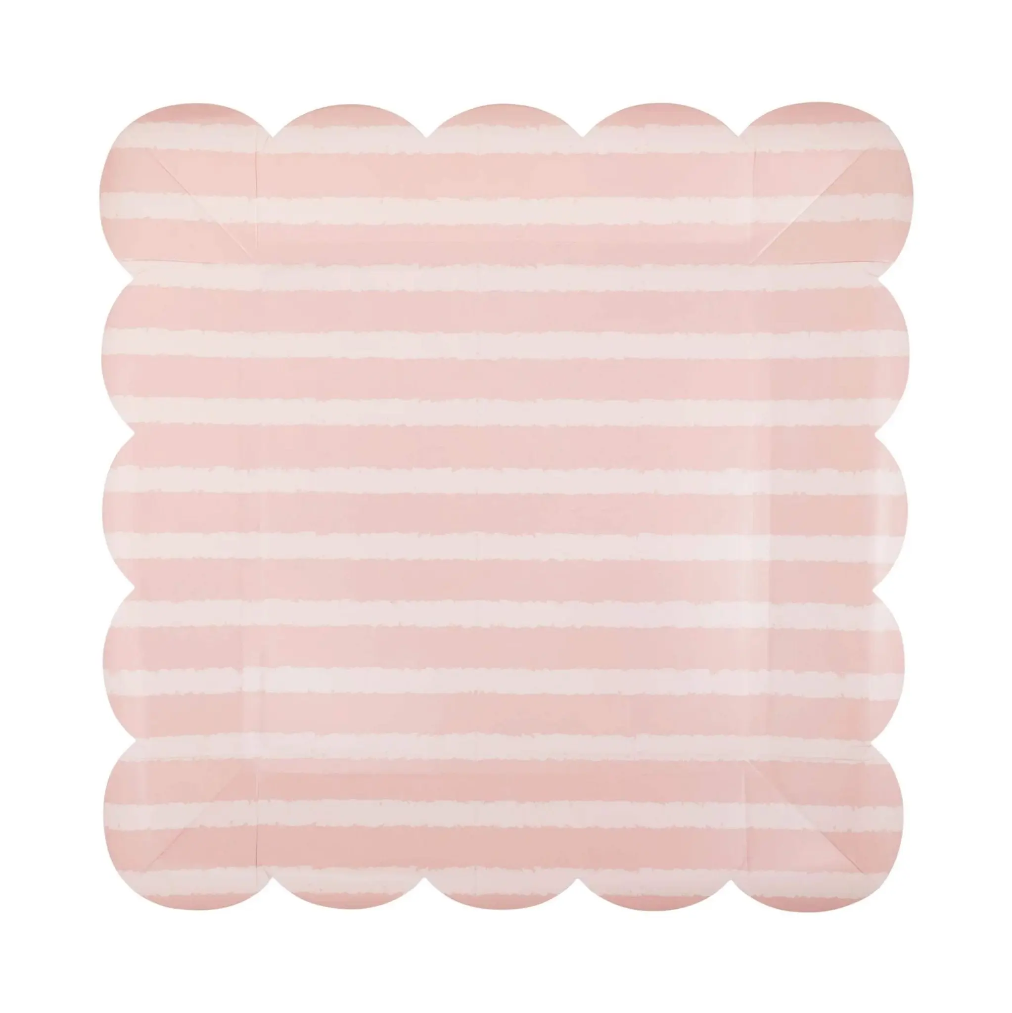 Pastel Pink Striped Plates