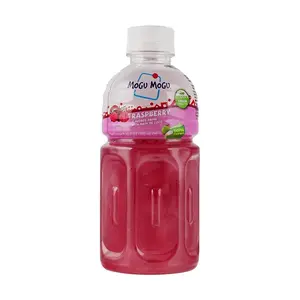 Mogu Mogu Raspberry Coconut Jelly Drink 320ml - Real Fruit Juice & Chewy Coconut Bits