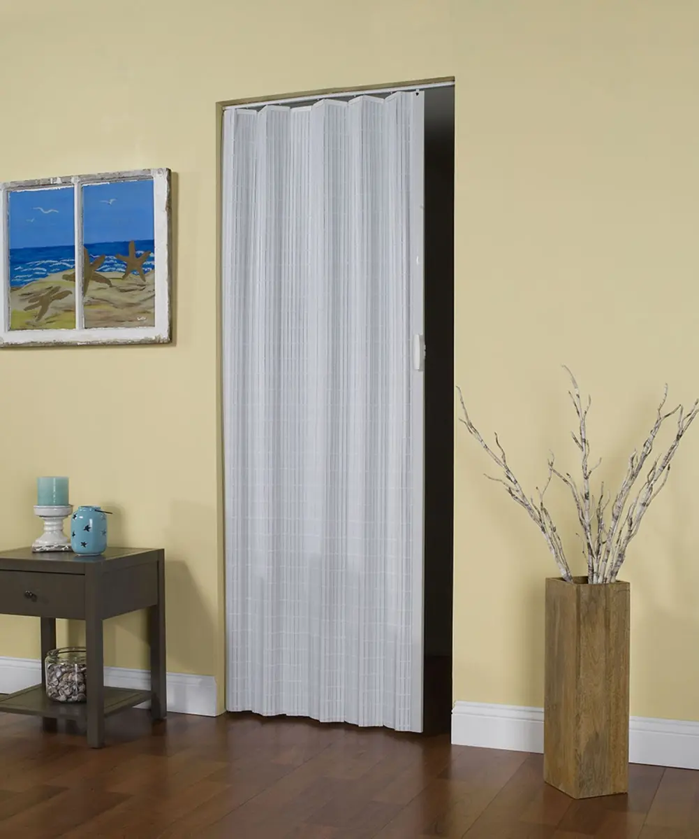 212 MAIN Spectrum HORIZN3280HEC 32x80 in. White Horizon Vinyl Folding Door, Closet Fit, Space Saver, Vinyl Slats, Vertical Shade, Includes Hardware
