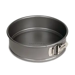 Pampered Chef 9-Inch Round Springform Pan Nonstick Tin Baking Pan for Cheesecakes Tortes & Quiche Easy Release & Cleanup