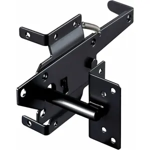 Carbon Steel Gate Latch for Vinyl Wood Fence Post Mount, Durable Gate Latch Hardware (2066-cs-p)