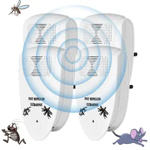 Ultrasonic Mouse Repeller Plug-In Pest Control, Effective for Crickets Spiders Mosquitoes, Ideal for Home Kitchen Office Use, Mosquito Repellent