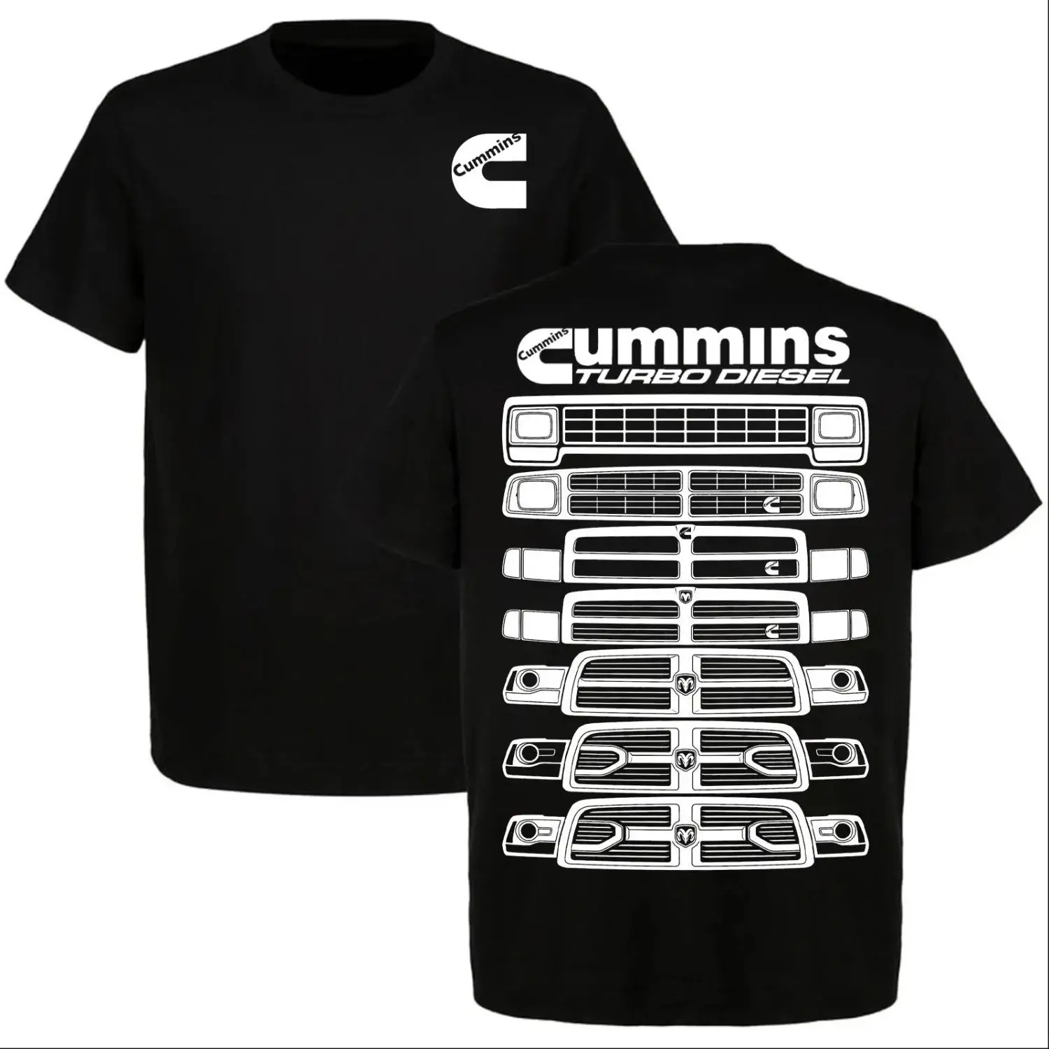 Menswear Cummins Evolution Turbo Diesel Short-Sleeve Tee Soft Ram Smooth Cotton Crewneck T-Shirt Casual Top for Truck Enthusiasts Full Size Full Color girl dad shirt dark t-shirt appreciation shirt humor graphic tee trendy streetwear shirt