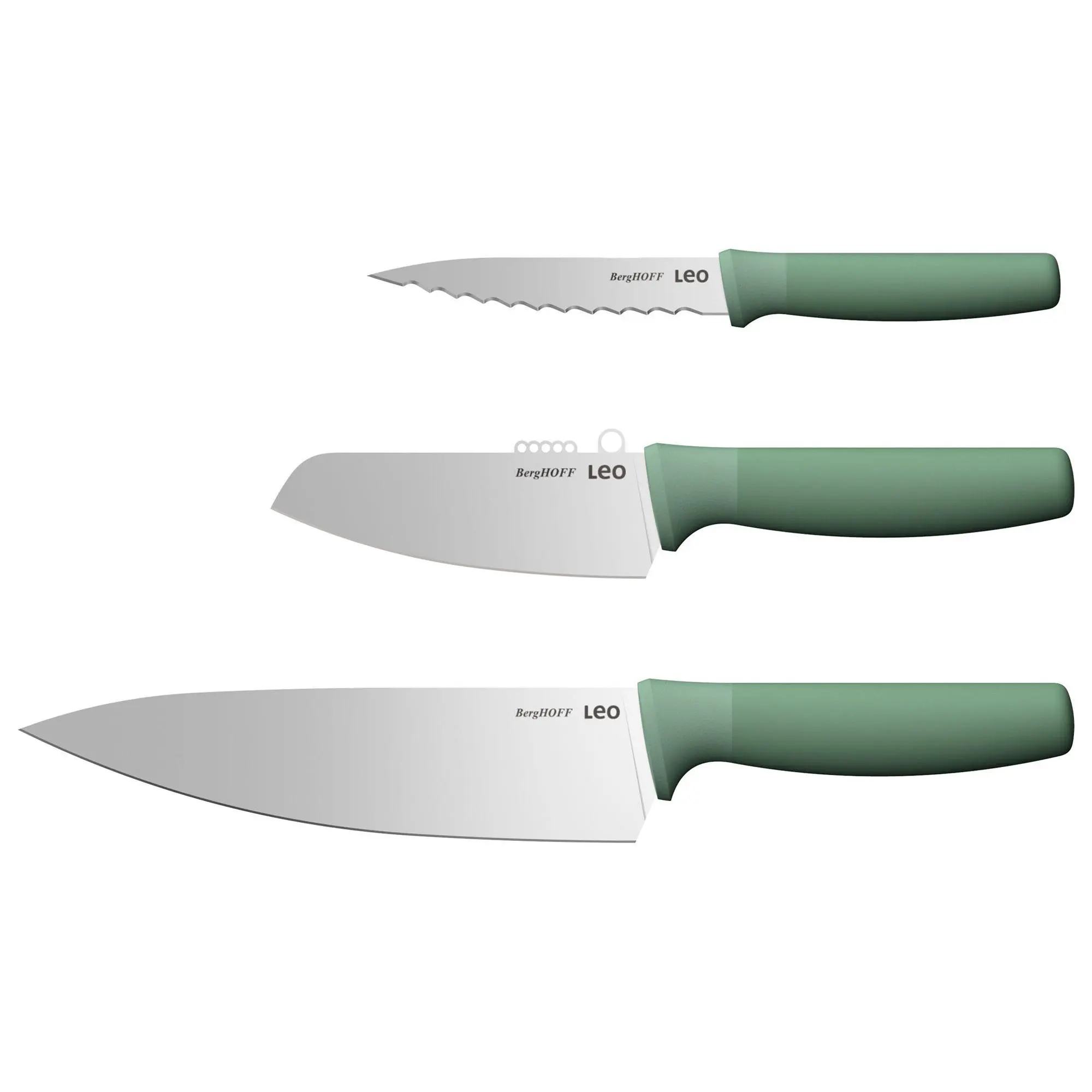 BergHOFF Forest Stainless Steel 3Pc Specialty Knife Set