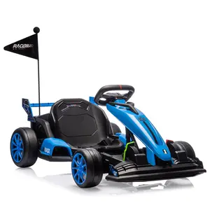 GARVEE 24V Electric Drift Kart with Adjustable Seat and Variable Speed up to 8.5MPH, Featuring EVA Silent Wheels and Parent-Approved Safety for Outdoor Fun, Equipped with Dual Pedals