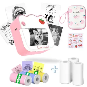 Wireless Mini Printer Set - Portable Thermal Label Maker, for Text, Notes, Photos, Course Labels, to-Do Lists, and More – High-Quality Prints for Work, Life, and Study, Perfect as a Holiday Gift, Portable Handheld Printer