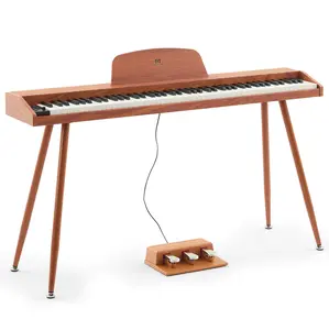 Mustar 88 Key Piano Keyboard for Beginners Semi Weighted Electric Piano with 3 Pedal Unit Built In Speakers USB MIDI Connectivity Portable Musical Instrument