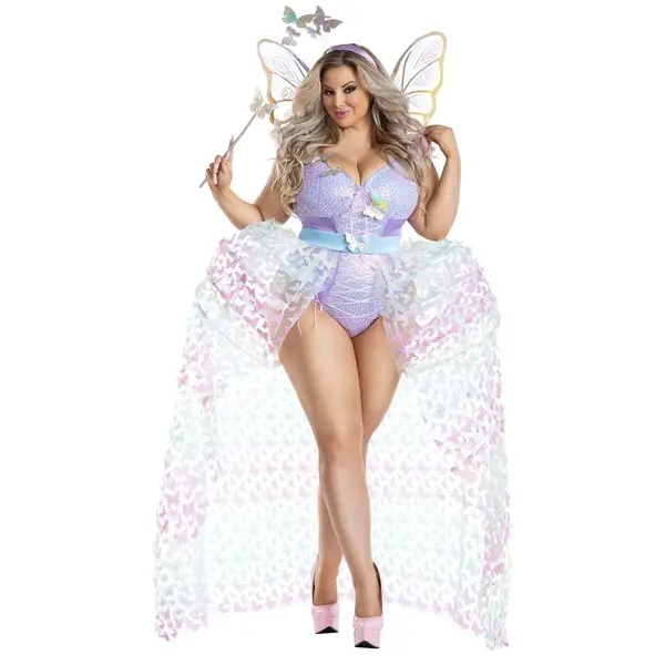 Plus Size Deluxe Butterfly Fairy Costume for Women