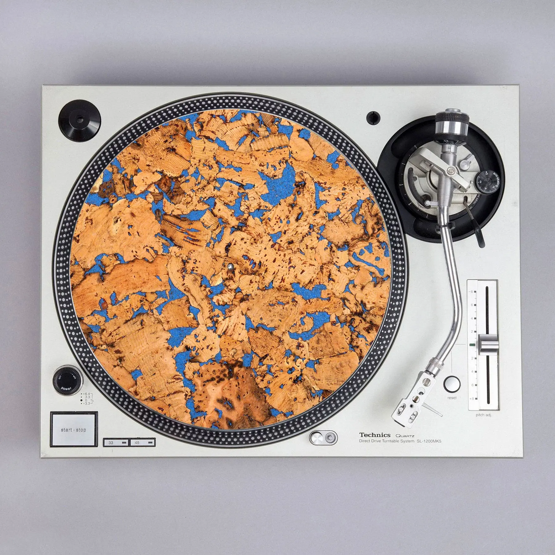 Turntable Lab Colored Textured Cork Record Mat - Reversible, Geodic, 3mm Height, Simple TTL Logo Print