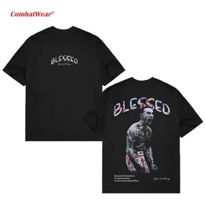 COMBATWEAR Max Holloway Blessed Tee,  Blessed BMF T-shirt, UFC MMA Fan Custom Graphic Design, Gym Wear, Gift for Fighters, Sports Apparel
