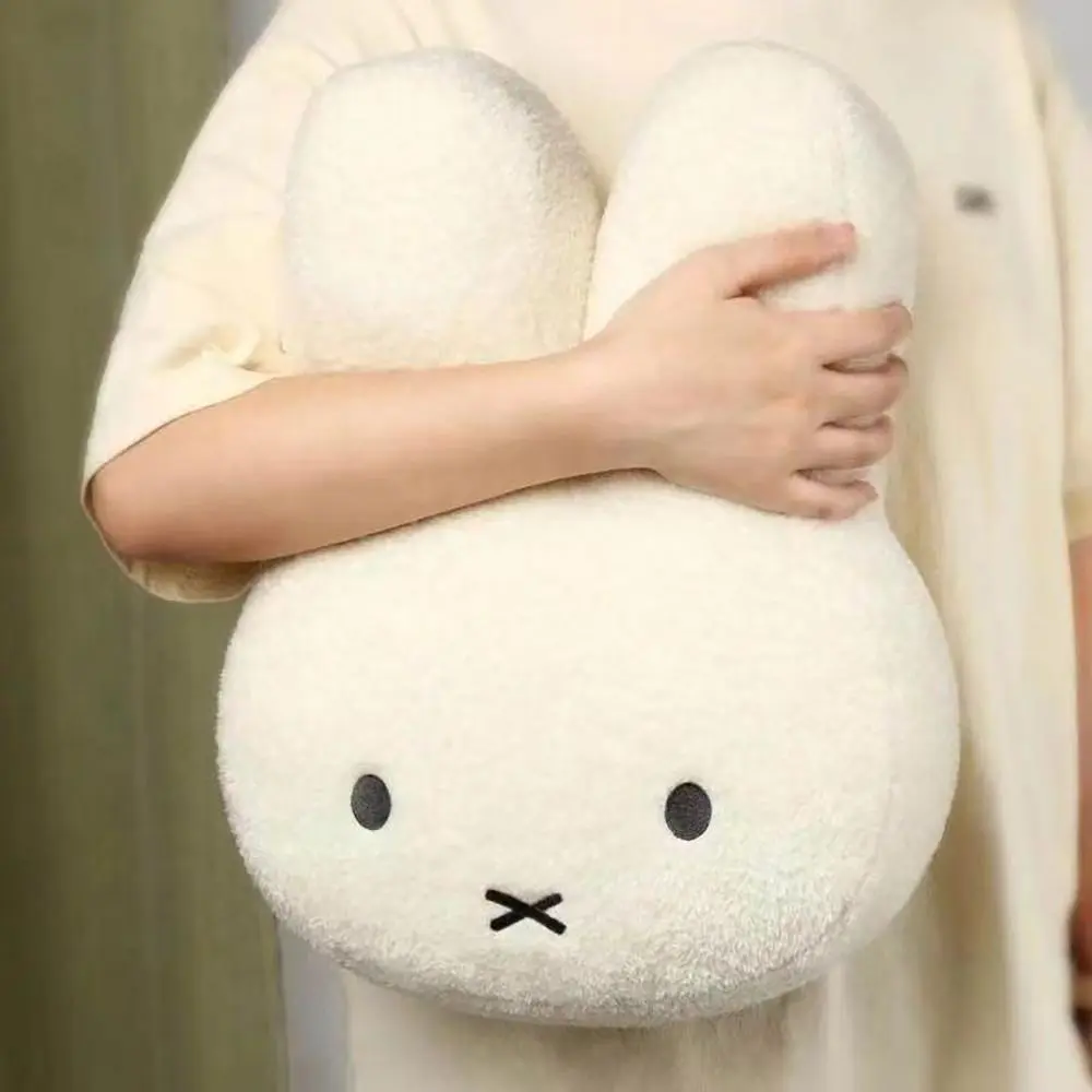 40cm Kawaii Miffy Cartoon Rabbit Plush Collectible - Soft Plush Pillow, Living Room/Bedroom Decoration, No Battery Needed, Girl Gift