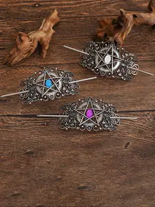 Vintage Viking Star Heart Hairpin, Decorative Hair Pins, Goddess Hair Clip, Fashion Hair Accessories, Fashionable Norwegian Style Accessory, Perfect for Parties, Valentine's Day, Mother's Day Gifts