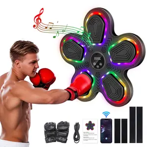 Christmas Music Boxing Machine for Adults and Kids, Smart Bluetooth Boxing Training Machine with Gloves, Wall Mounted Music Punching Machine for Home, Office, Gym and Christmas Family Game Night Gifts
