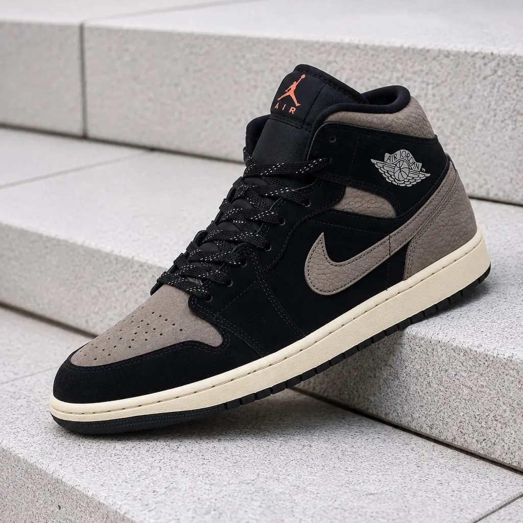 Nike Air Jordan 1 Mid SE Olive Grey IB7110-002 Men's Fashion Sneaker New
