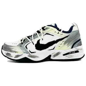 Nike Air Monarch 4 Retro Low-Top Sneakers for Men and Women with Slip-Resistant Durability in White-Gray Trending Shoes, House White Official Shoes to Get / Maison Mihara