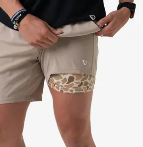 Men's Athletic Short - Heather Khaki - Venado Camo Liner - Burlebo