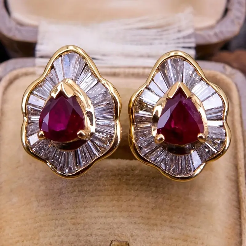 Vintage Water Drop Shaped Cubic Zirconia Decorated Copper Artificial Zirconia Inlaid Zircon Earrings, Statement Earrings, Elegant Stylish Jewelry for Party, Daily Clothing Decor, Trendy All-match & Exquisite Jewelry for Birthday Gift