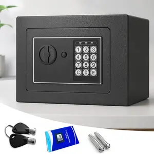 Box, Fireproof and Cabinet Lock Box with Keypad Keys, Pre Drilled Holes, Stainless Steel Security Box, Metal Storage Box Depository, Easy Installation for Jewelry