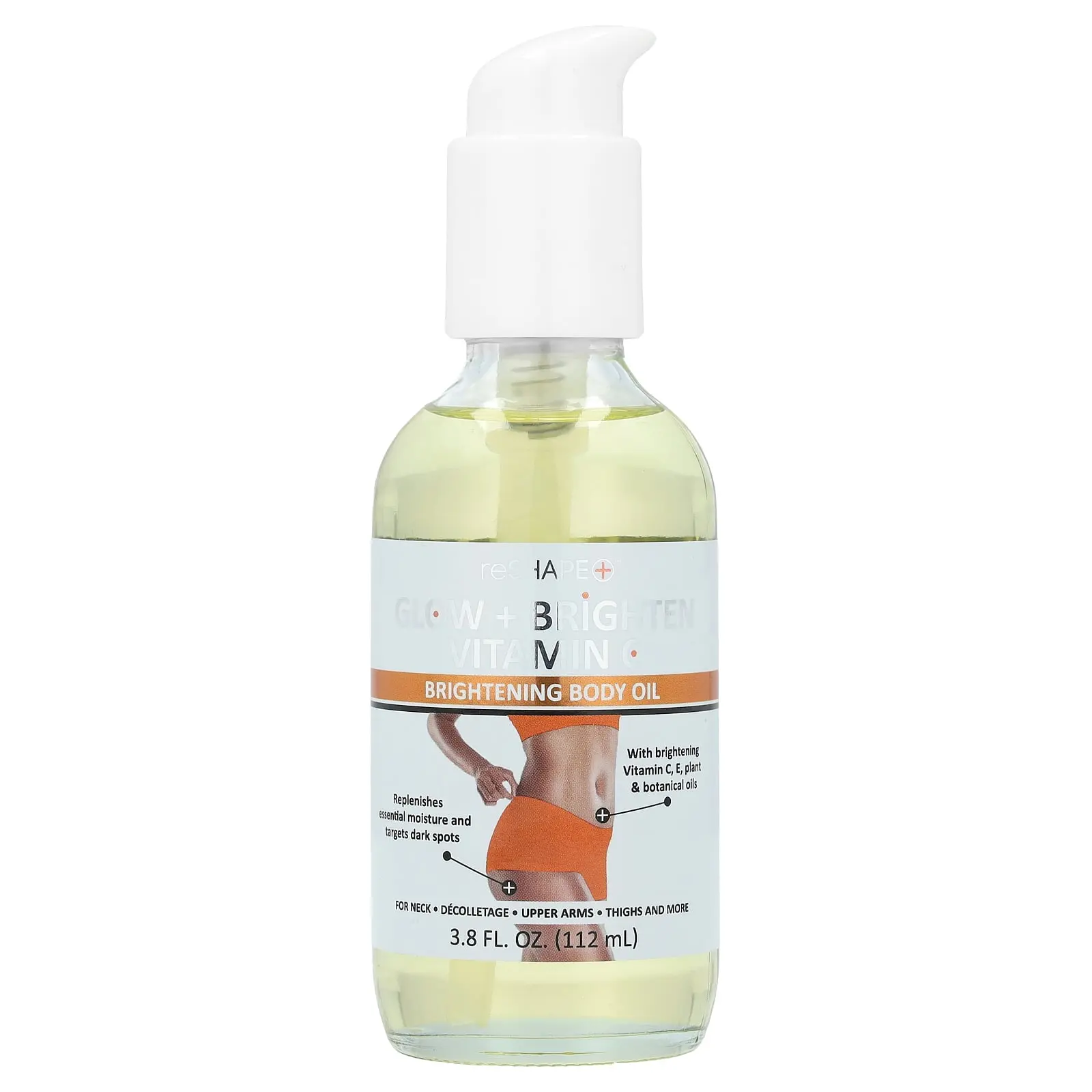 Reshape Plus Glow + Brightening Vitamin C, Brightening Body Oil, 3.8 fl oz (112 ml)