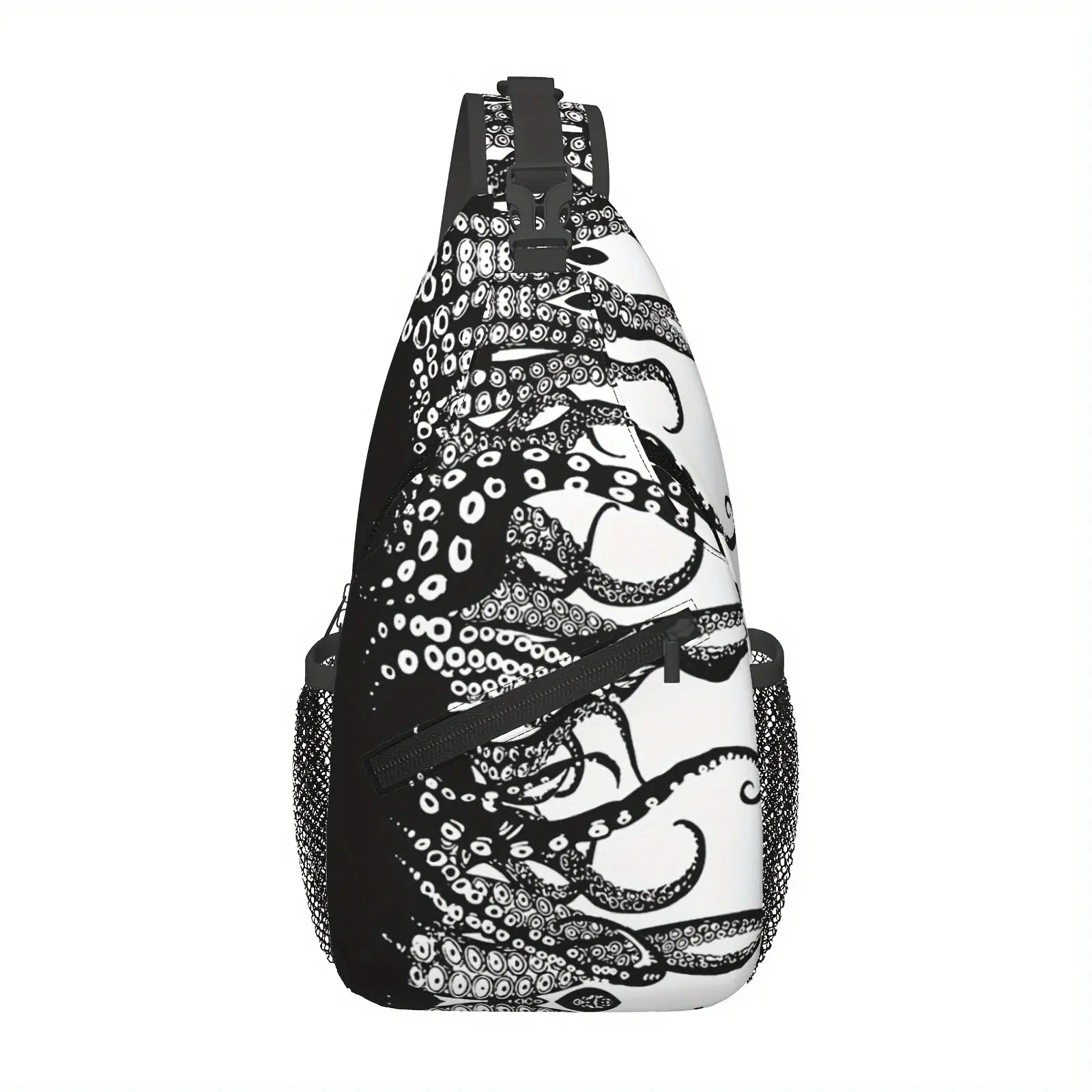 Crossbody Chest Bag Hiking Backpack Vintage Octopus Tentacles Shoulder Bag Folding Large Capacity Fashion Durable Can Be Used For Shopping, Leisure Travel Beach Bag Fishing Backpack Travel Accessories Backpack For School Back Christmas Gifts