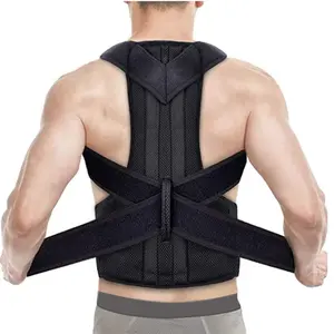 Professional Posture Corrector for Adults - Upper Back & Shoulder Support Brace with Removable Steel Support Plate, Adjustable Straps for Pain Relief, Improves Alignment & Comfort for Men and Women, Suitable for Office, Driving, Daily Use - Latex-Free, Br