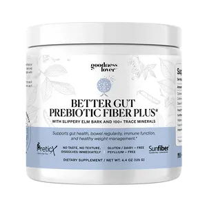 Goodness Lover Better Gut Prebiotic Fiber Plus with PreticX Sunfiber Slippery Elm Bark & Trace Minerals 4.4 oz Dietary Supplement
